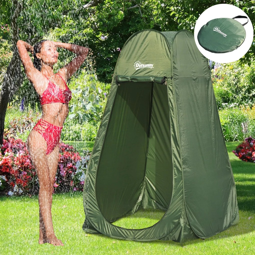 Tenda de Campismo Instantâneo Tipo carpa Chuveiro Trocador de WC Impermeável para acampar - 100x100x185cm