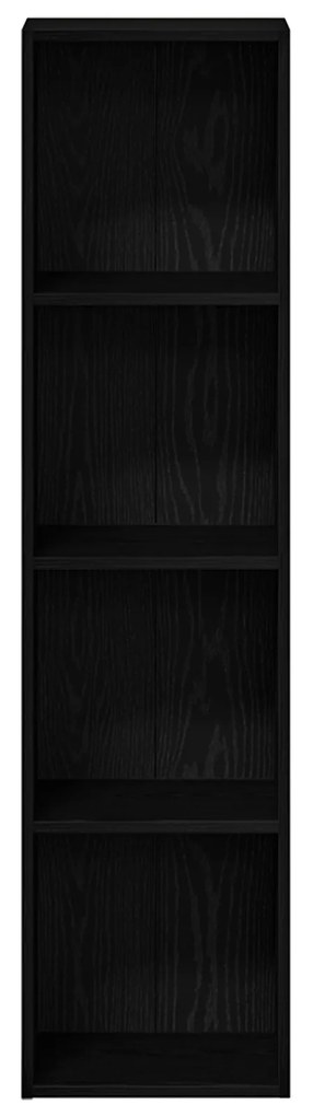 Estante Carvalho Preto 36x30x143 cm Madeira de Engenharia