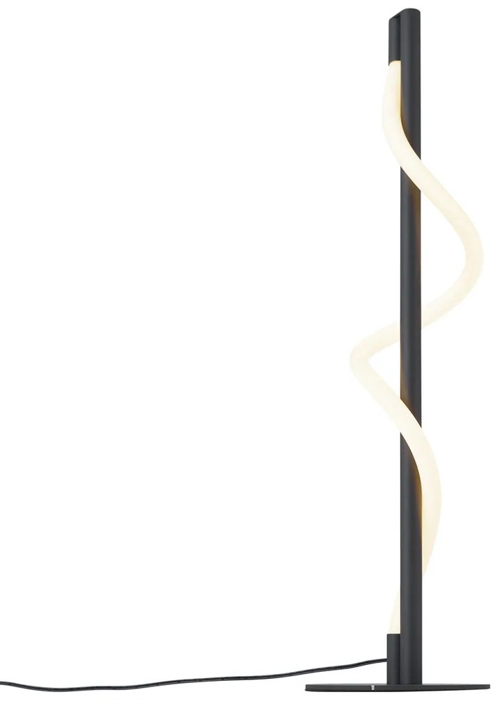 Candeeiro de Mesa Moderno Preto Incl. LED Regulável em 3 Níveis - Twirl Moderno