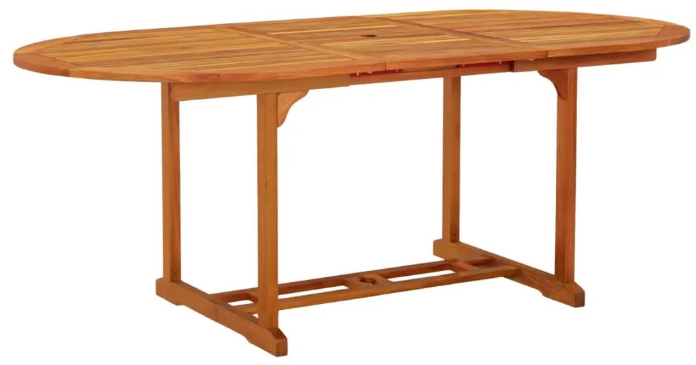 vidaXL Mesa de jardim 200x100x75 cm madeira de eucalipto maciça