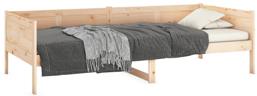Sofá-cama 80x200 cm madeira de pinho maciça