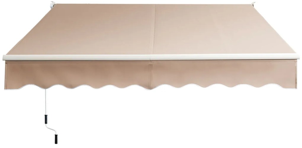 Toldo retrátil 295 x 250 cm com manivela manual para parede Porta Janela Bege