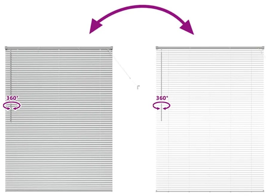 Persiana de Janela com cortinas Outros Manual Prata 80 x 130 cm Alumín