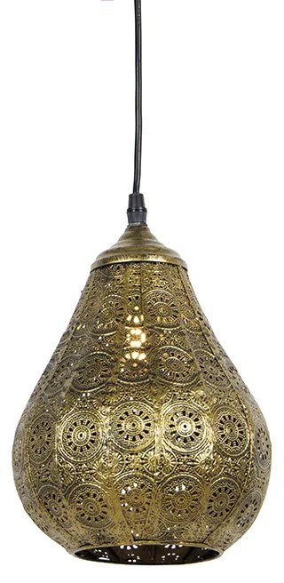 Candeeiro de suspensão oriental dourado - Billa Dia Oriental