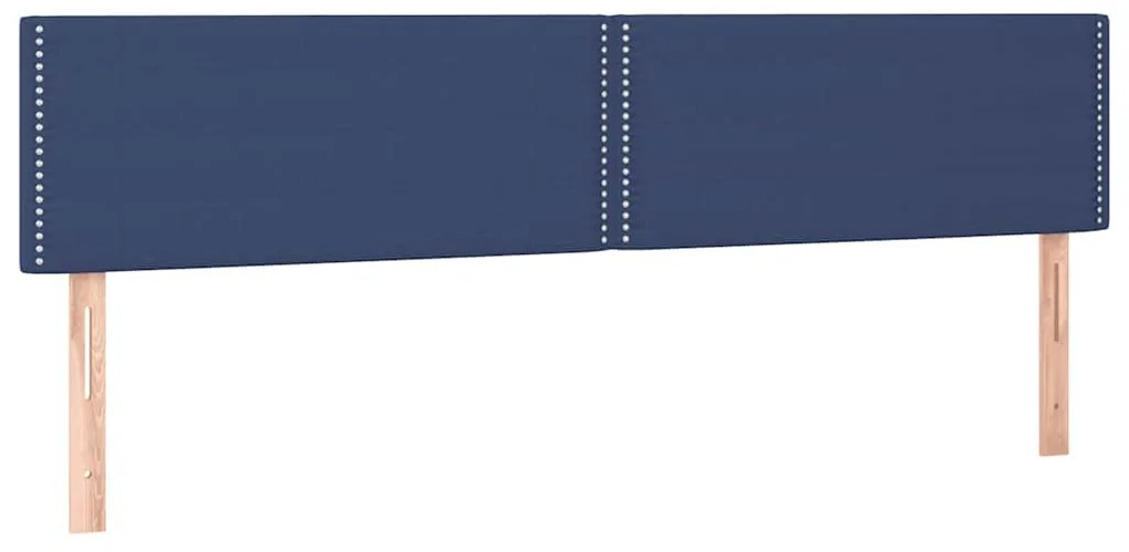 Cama boxspring com colchão 120x190 cm tecido azul