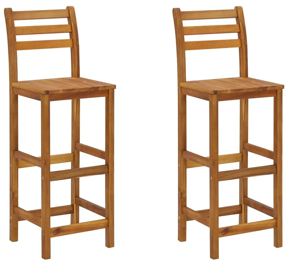 Conjunto de bar para jardim 3 pcs madeira de acácia maciça