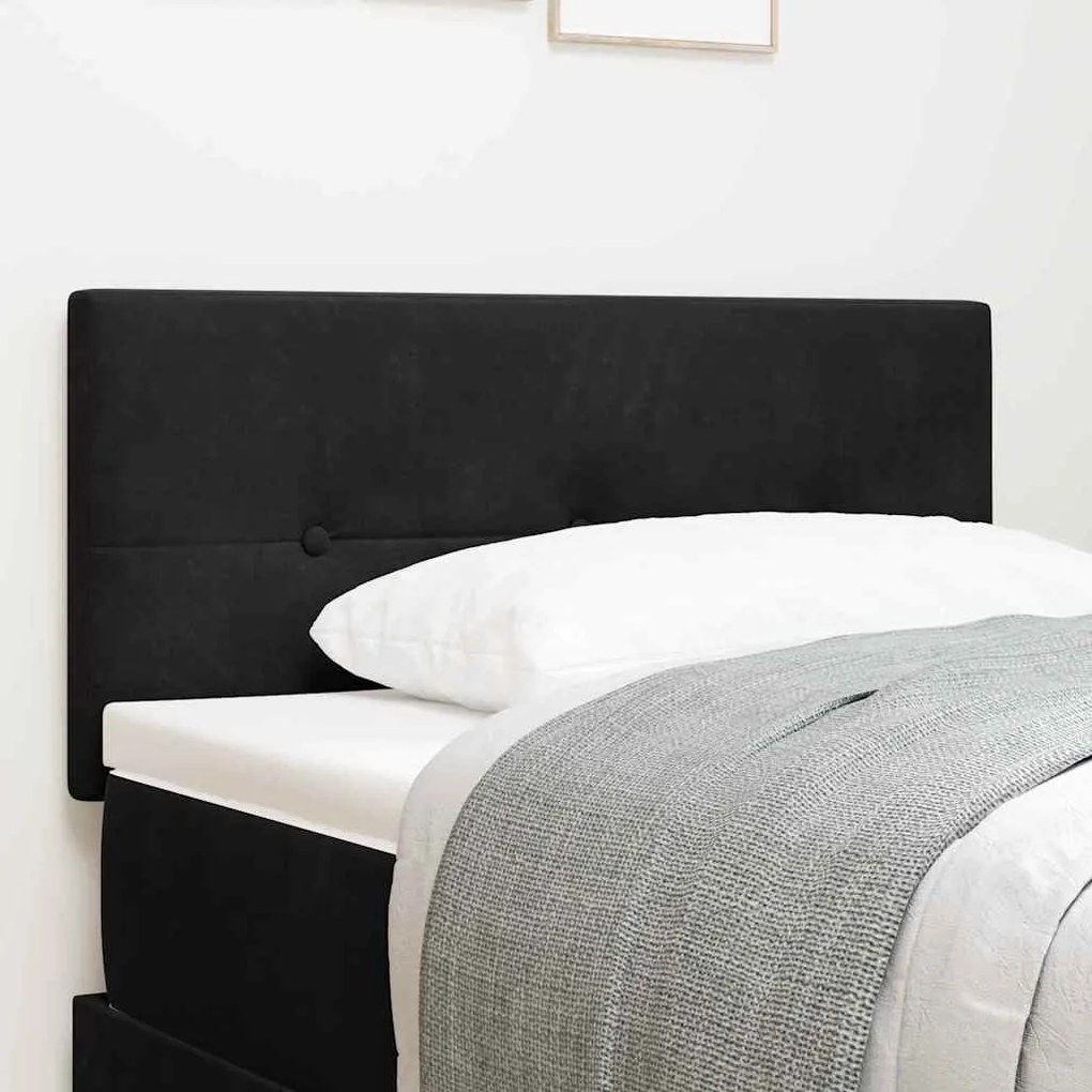 vidaXL Cabeceira Montado na parede com cabeceira Preto 80 cm Veludo