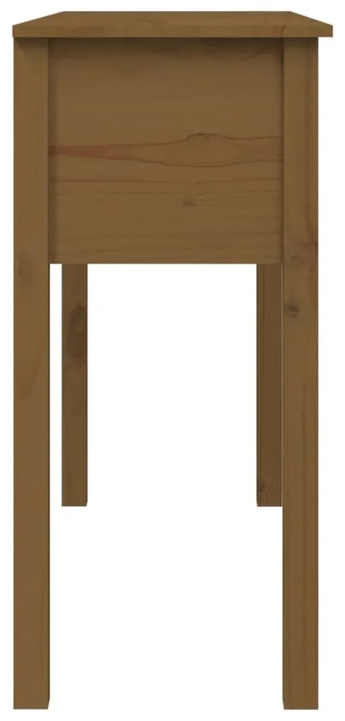 Mesa consola 100x35x75 cm madeira de pinho maciça castanho mel