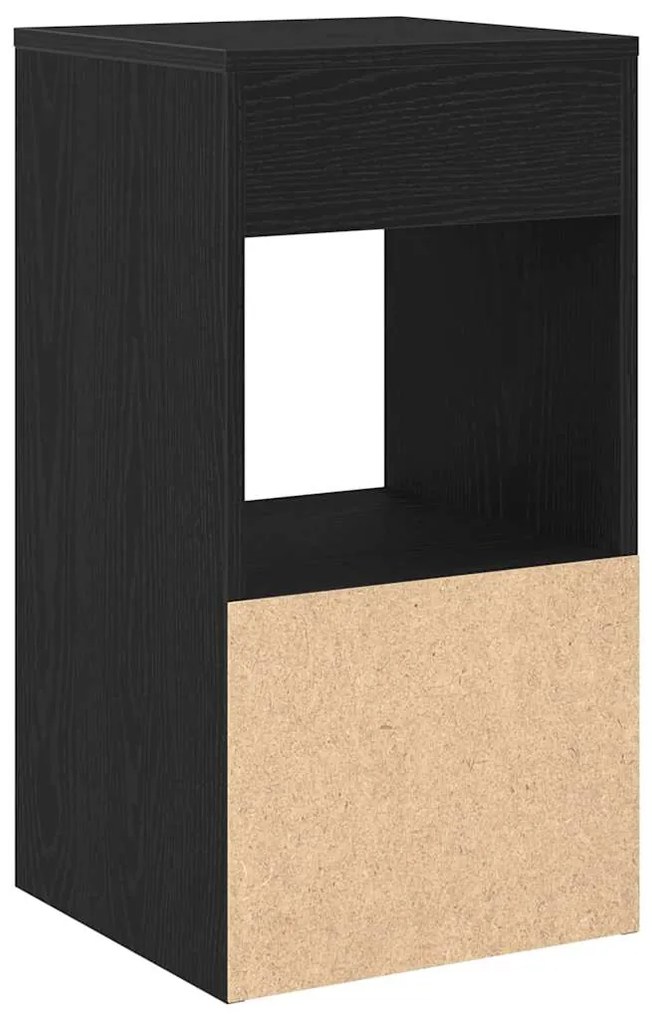 Mesas de cabeceira com gaveta 2 pcs 35x34x66,5cm carvalho preto