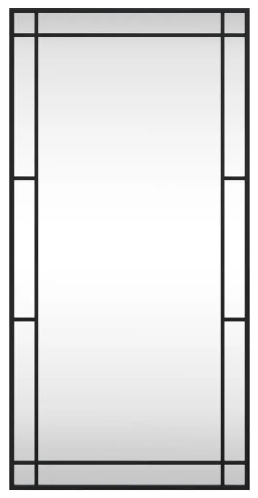 Espelho de parede retangular 50x100 cm ferro preto