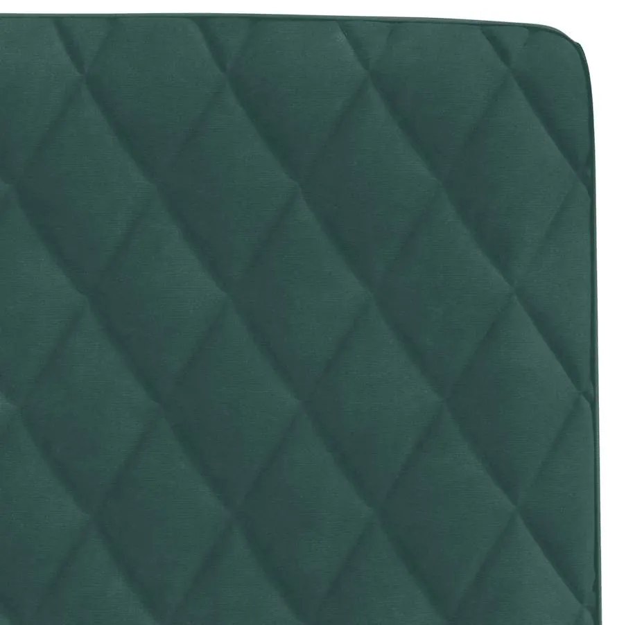 Cadeiras de jantar 2 pcs veludo verde-escuro