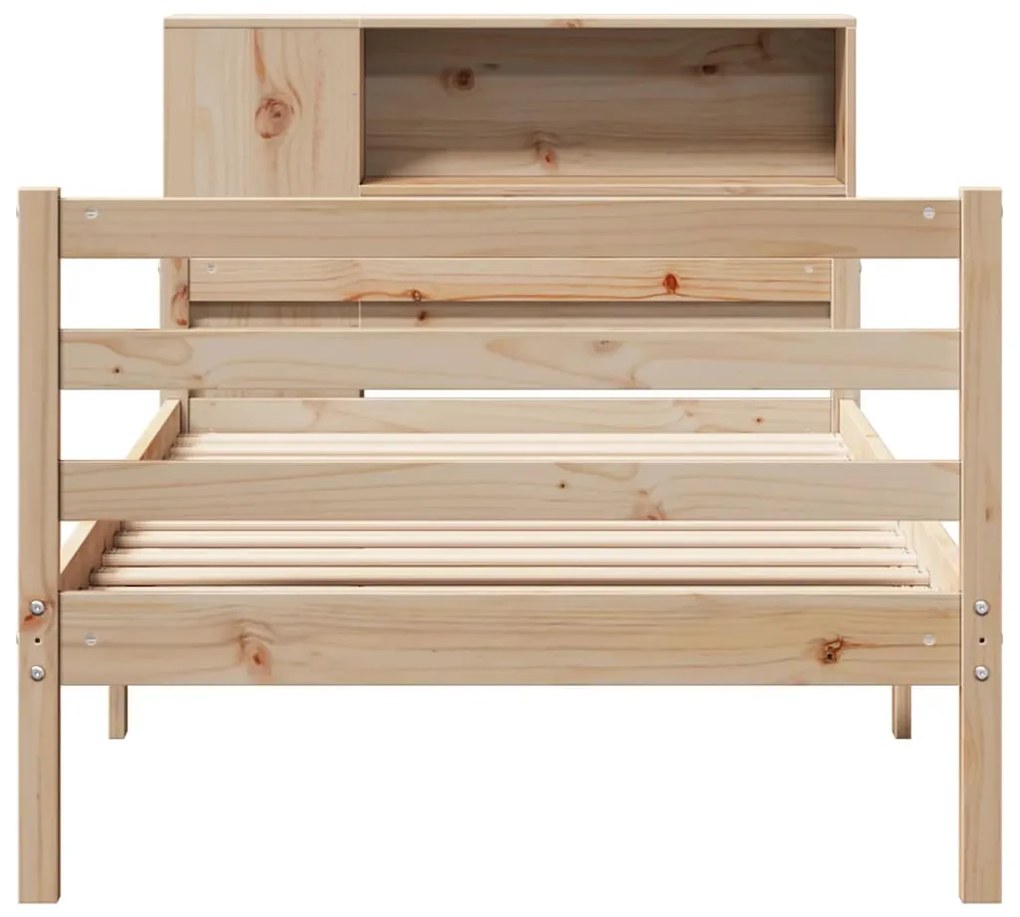Cama com estante sem colchão 100x200 cm pinho maciço