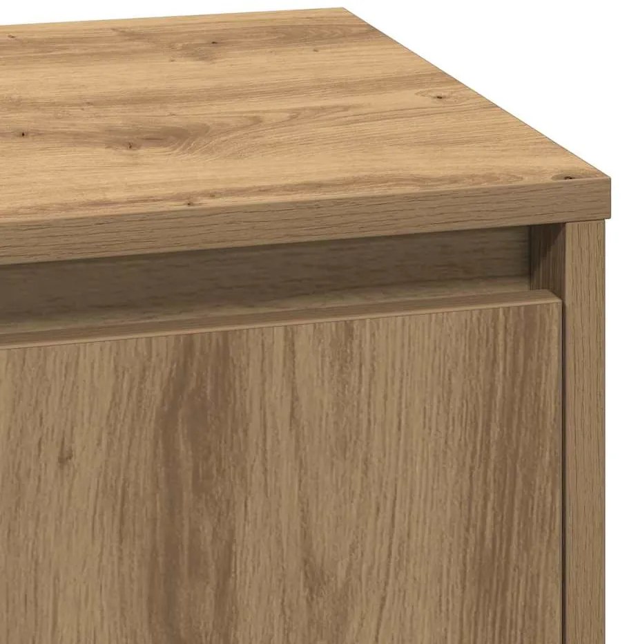 Camas de cabeceira com luzes LED 2 pcs Carvalho Artisan 39x34,5x50 cm