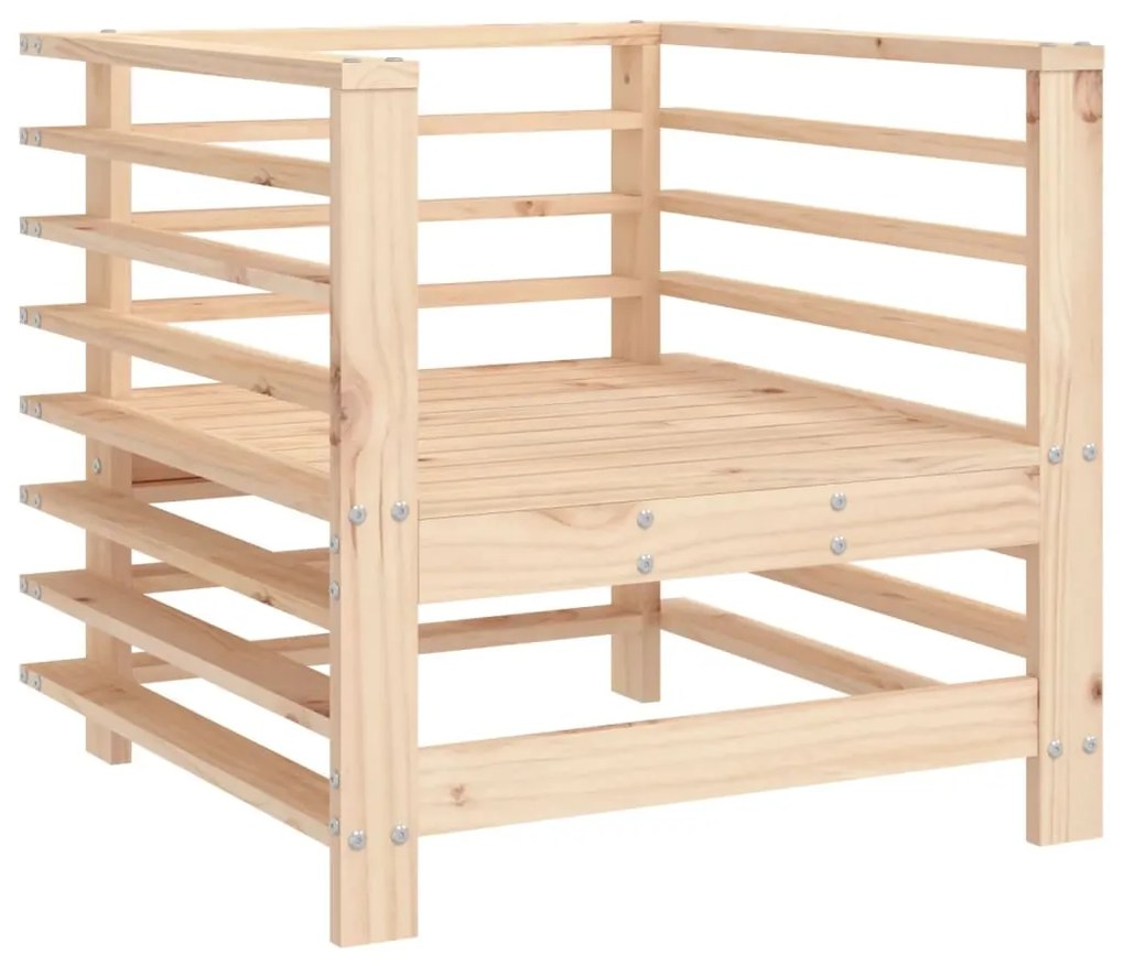 Cadeiras de jardim c/ almofadões 2 pcs madeira de pinho maciça