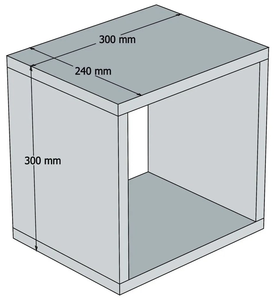 Prateleira de Parede Box – Azul – 30 cm x 24 cm x 30 cm (5 Peças)