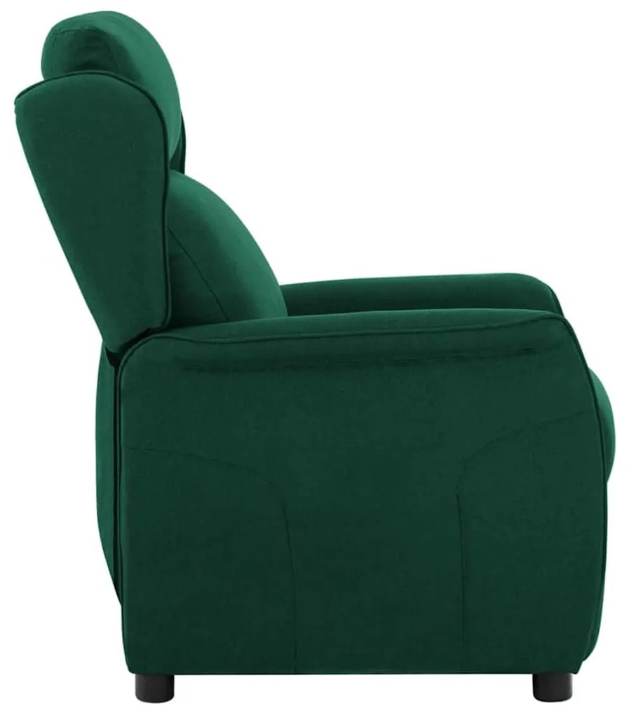 Cadeira Recliner Verde Escuro em Tecido