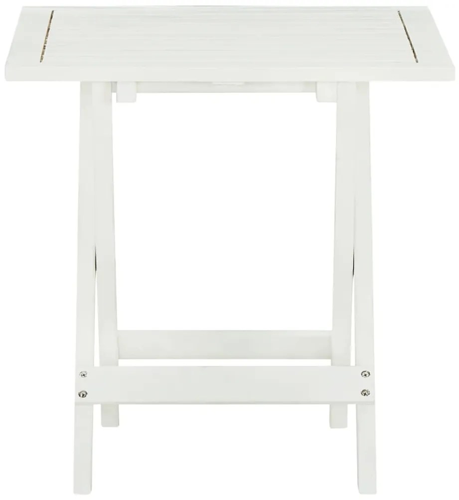Mesa de bistrô 46x46x47 cm madeira de acácia sólida branco