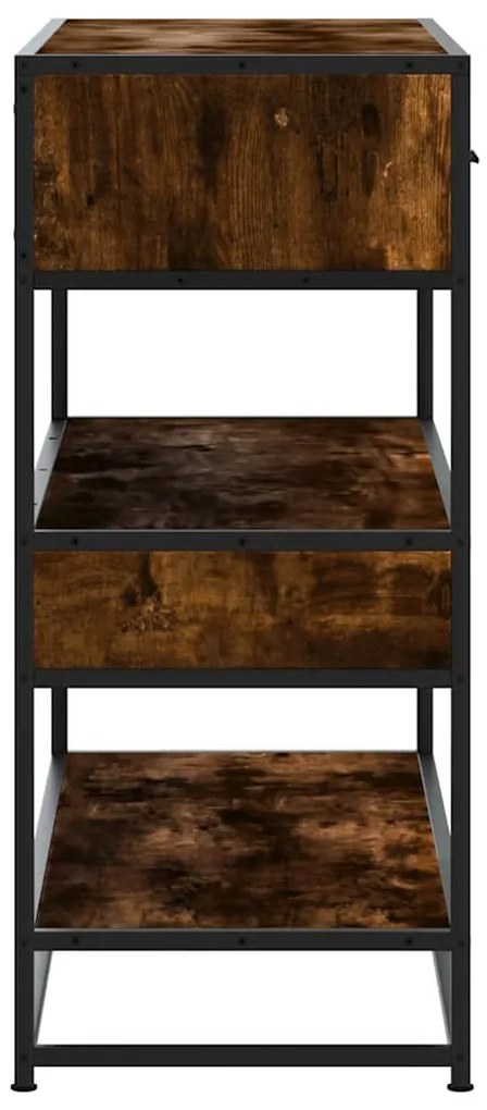 Mesa consola 90x35x80 cm derivados de madeira carvalho fumado