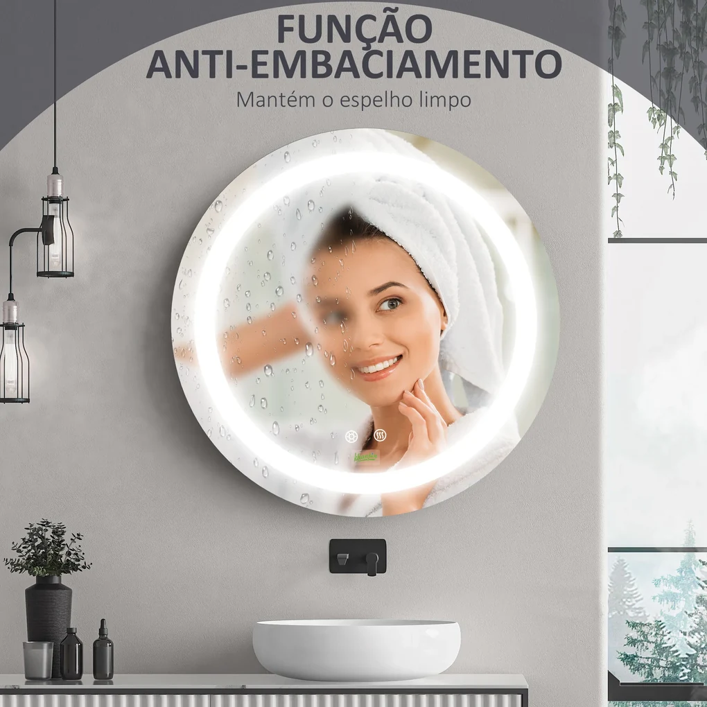 Espelho Casa de Banho LED com Sensor Tátil 60x80 cm - 144730