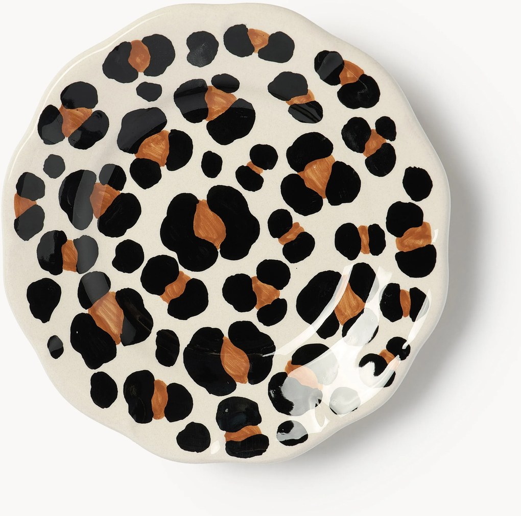Prato para bolos artesanal Leopardo