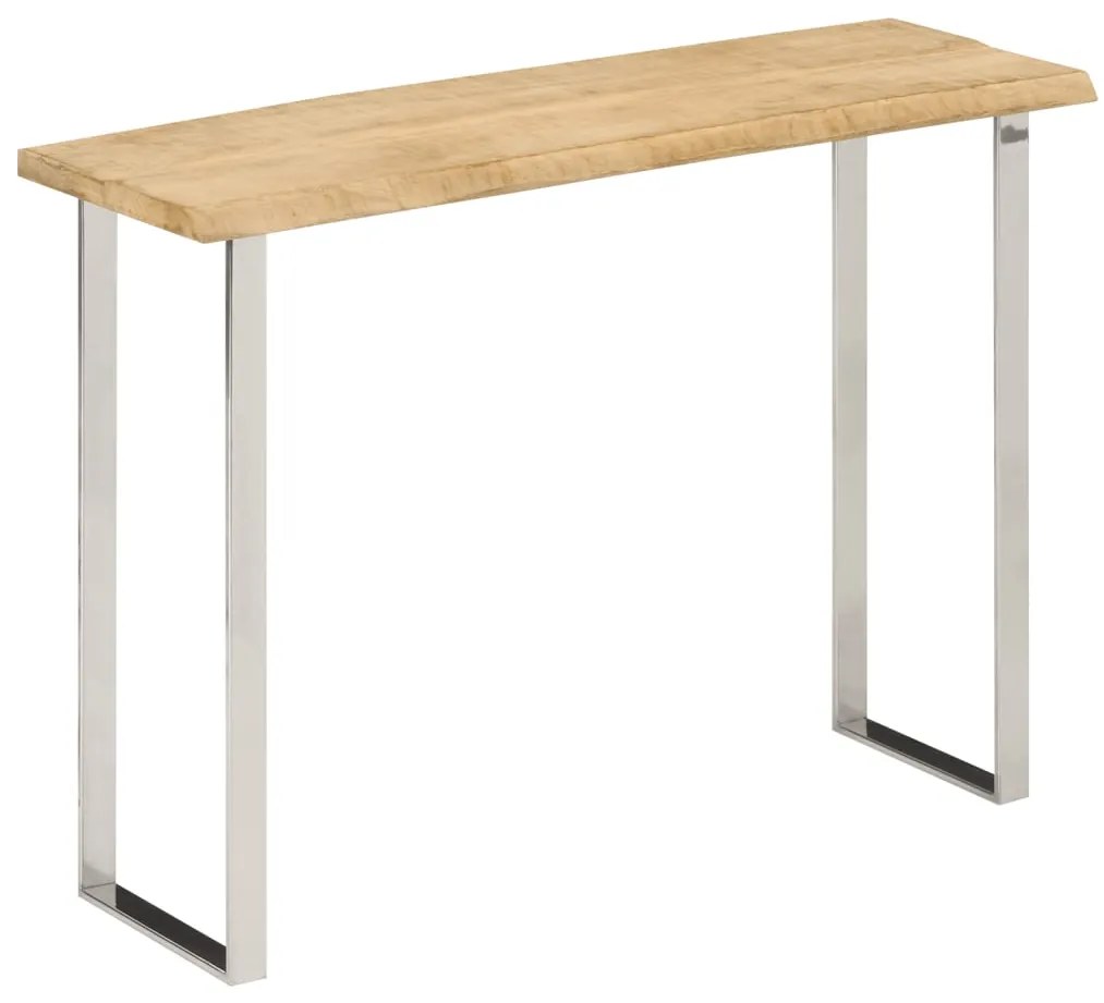 vidaXL Mesa consola c/ borda viva 105x33x76cm madeira mangueira maciça