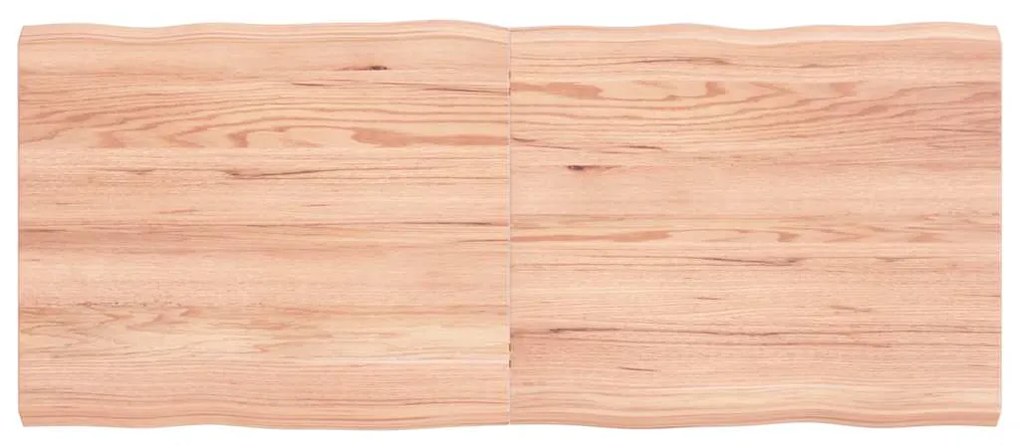 Tampo de mesa com bordas vivas carvalho tratado castanho-claro