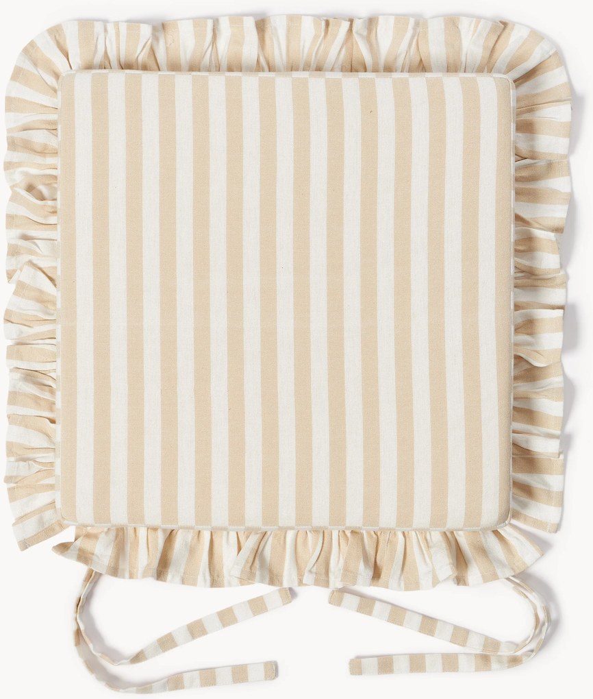Almofadas de assento às riscas Ivette, conjunto de 2