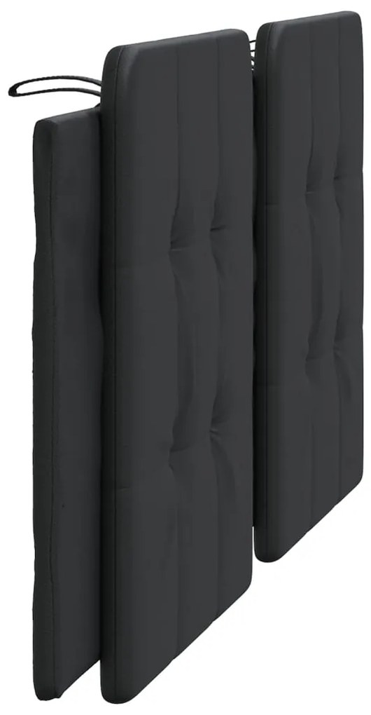 Almofadão de cabeceira 180 cm couro artificial preto