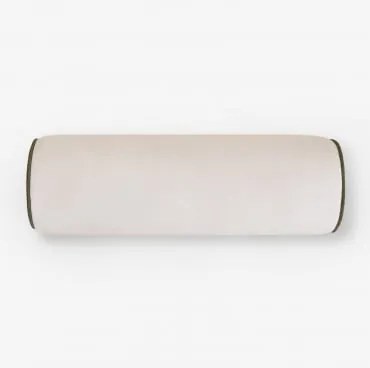 Cilindro Almofada 15x50 Cm Para Jardim Em Tecido Somalia Gardénia Branco - Sklum