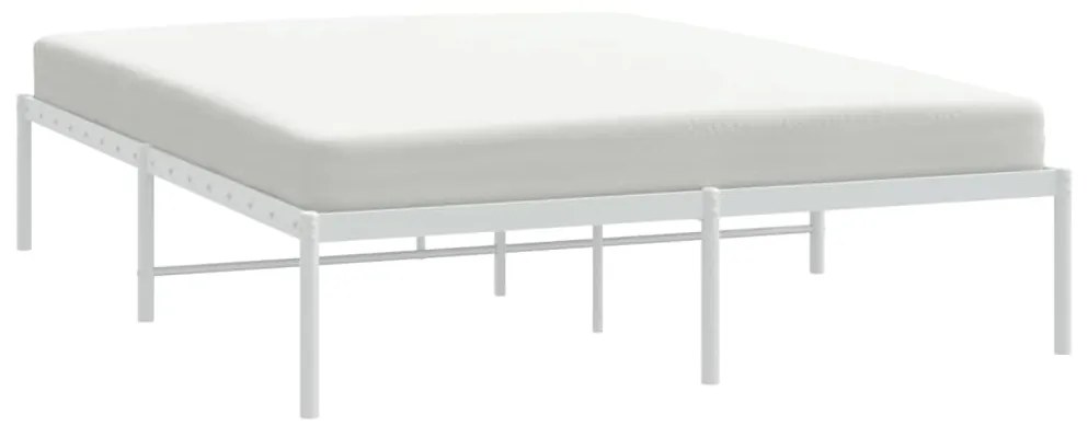 Estrutura de cama 150x200 cm metal branco