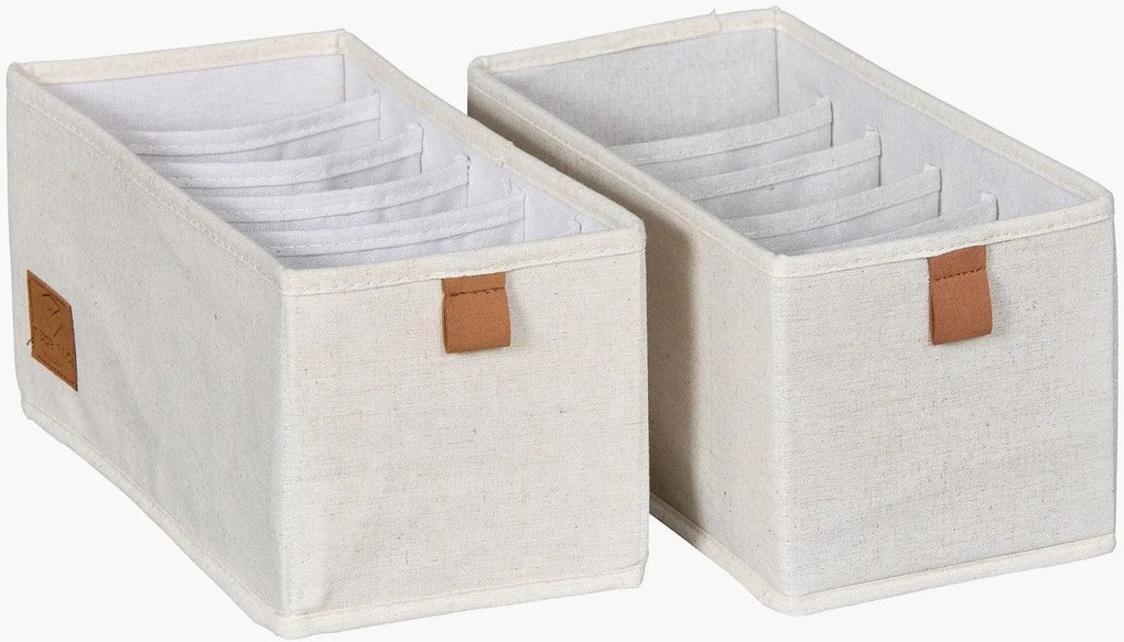 Organizadores com 6 compartimentos Premium, conjunto de 2