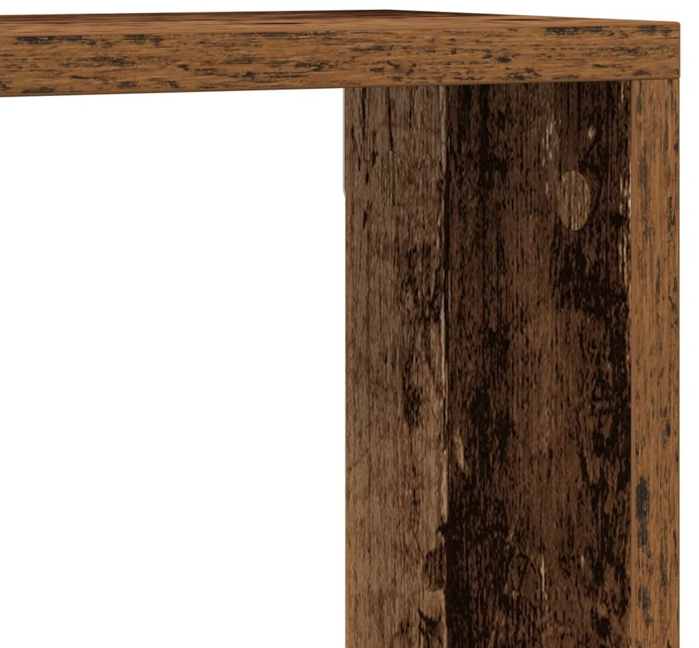 Conjunto de 2 Prateleiras de Parede vidaXL em Madeira Antiga 80x15x26