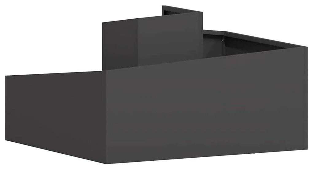 Vaso Preto 80x80x50 cm Aço Laminado a Frio