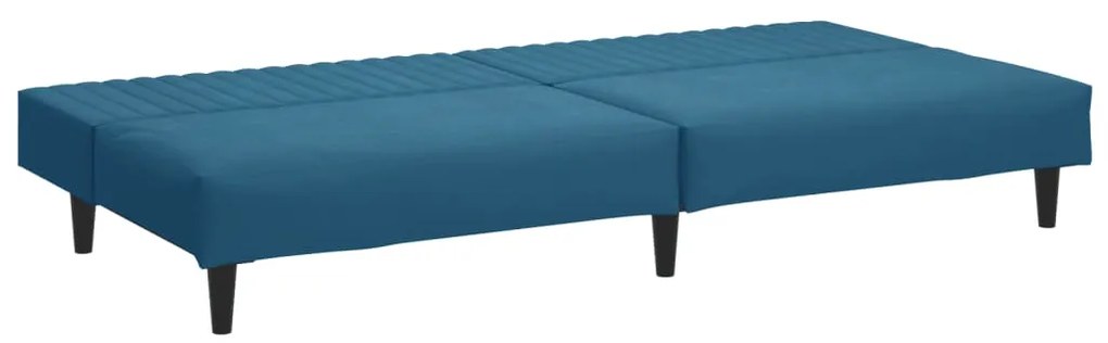 2 pcs conjunto de sofás veludo azul