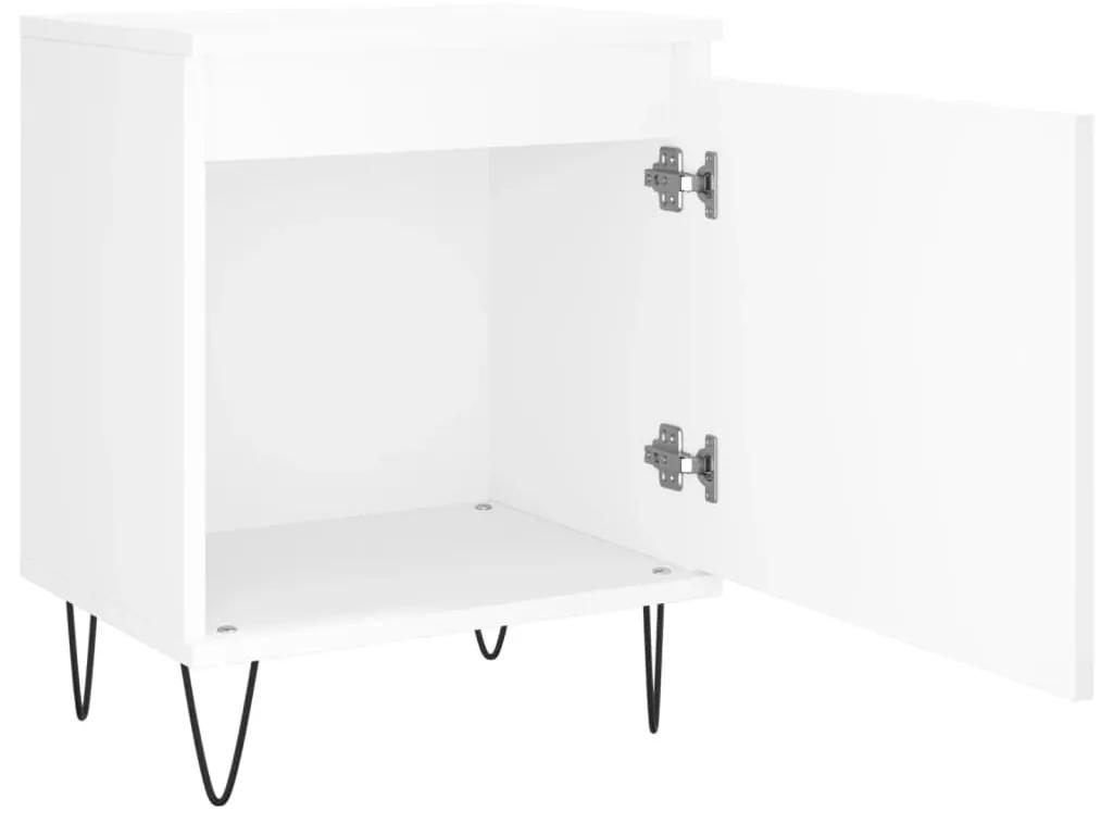 Mesa de cabeceira 40x30x50 cm derivados de madeira branco