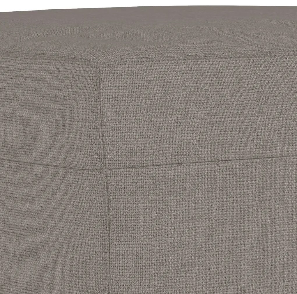 4 pcs conjunto de sofás com almofadões tecido cinza-acastanhado