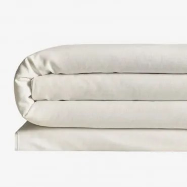 Capa De Edredão De Linho Sorana Sorana 160g/m² Sorana Branco & Cama 135/140cm (220 X 220 Cm) - Sklum