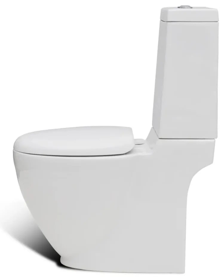 Conjunto com sanita e bidé cerâmica branca