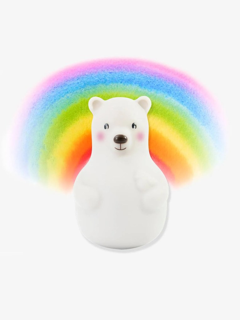 Luz de presença arco-íris, PABOBO Lumicolor branco claro liso com motivo