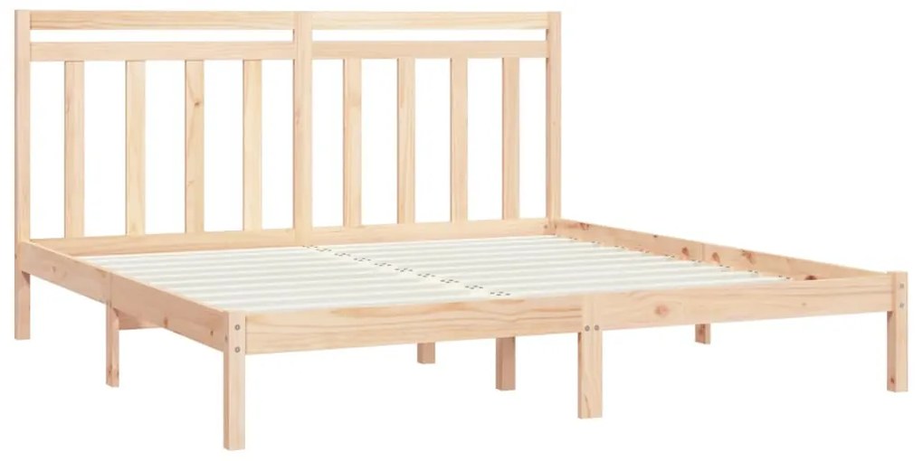 Estrutura de cama 200x200 cm madeira maciça