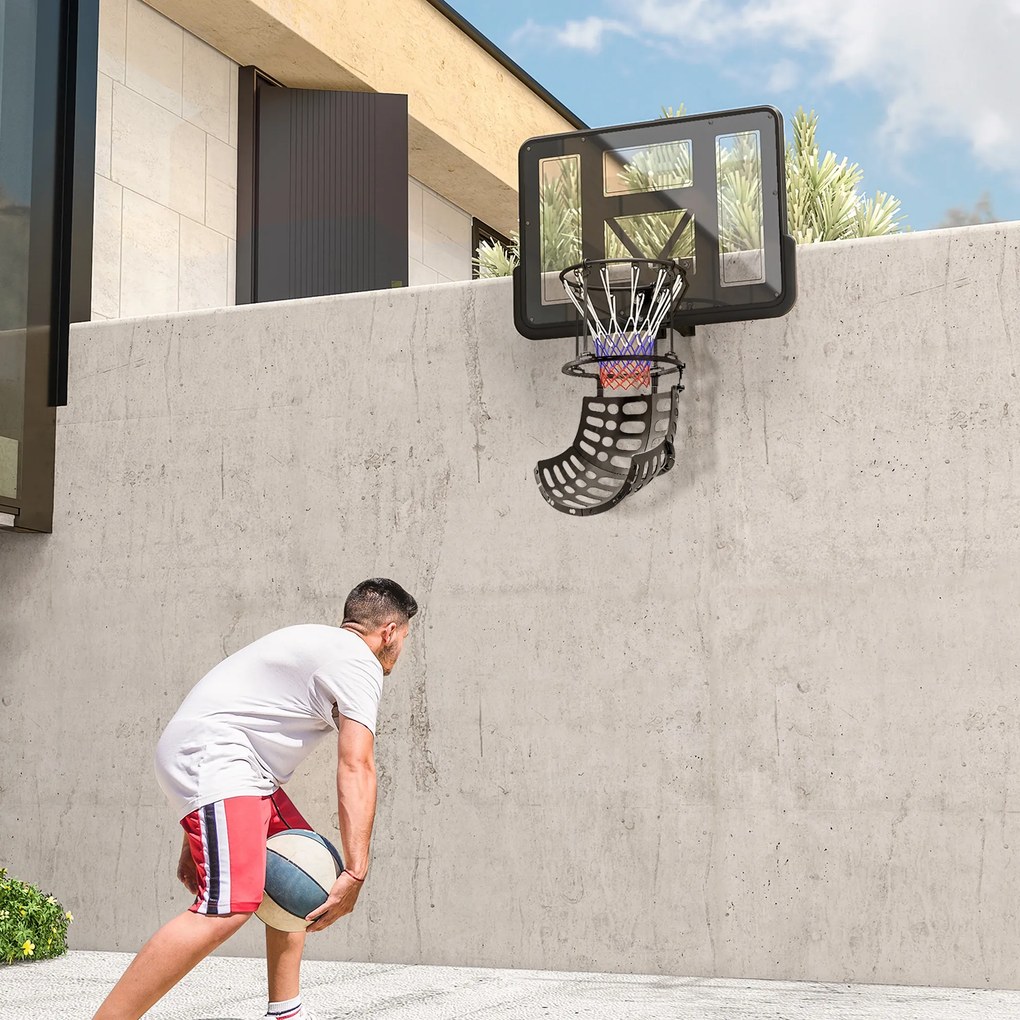 Devolvedor de Bola de Basquetebol (CESTO E TABELA NÃO INCLUIDOS), 35,6 x 35,6 x 75,5 cm, Altura Regulável, Preto