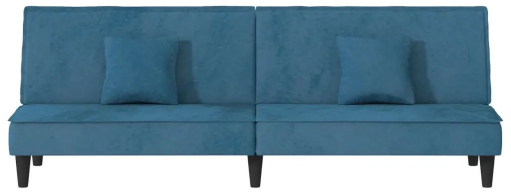 Sofá-cama veludo azul