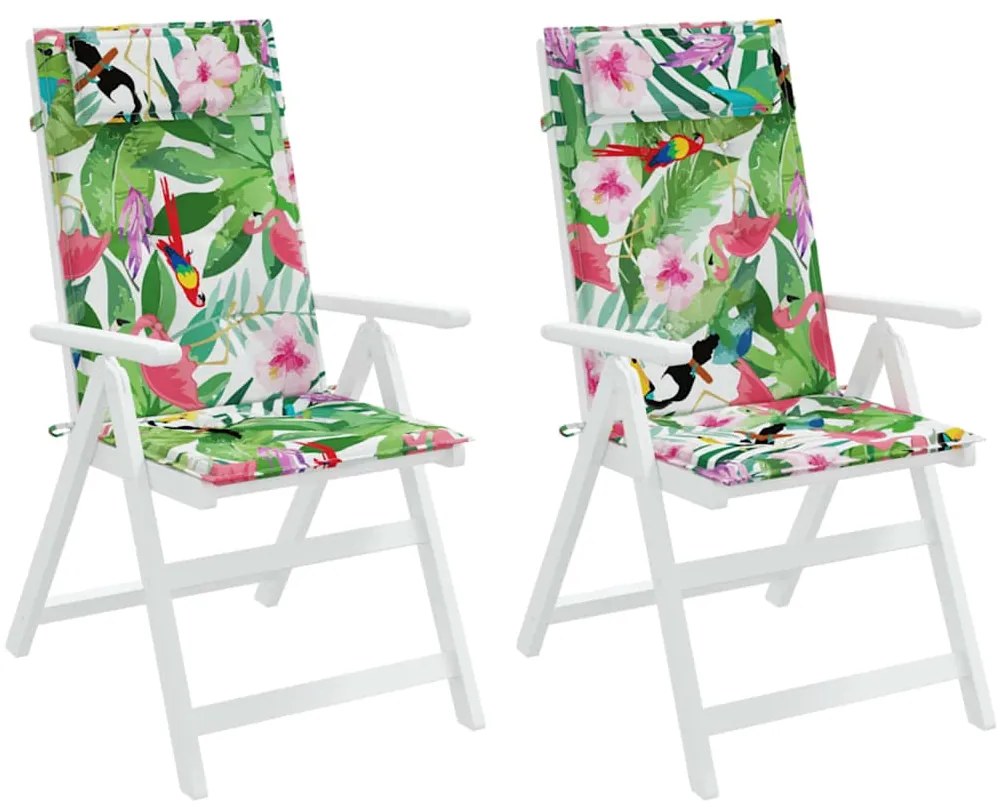 Almofadões p/ cadeira encosto alto 2 pcs tecido oxford multicor