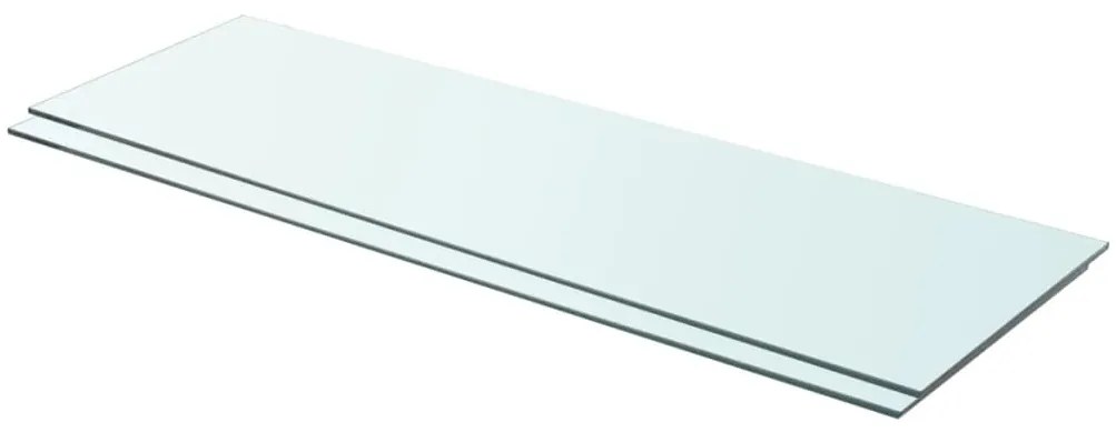 vidaXL Prateleiras 2 pcs 90x30 cm vidro transparente