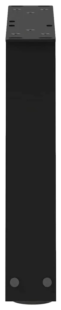 Pés para mesa de centro em V 2 peças preto 30x(30-31,3) cm aço