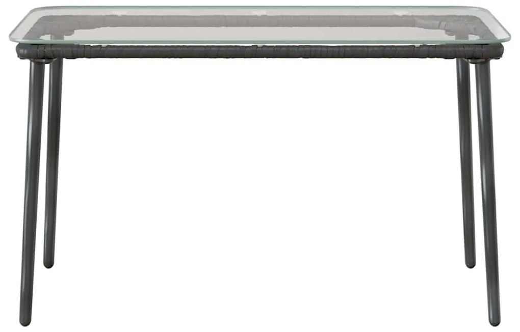 Mesa de Jardim Preto 80 x 40 x 45 cm Rattan Sintético