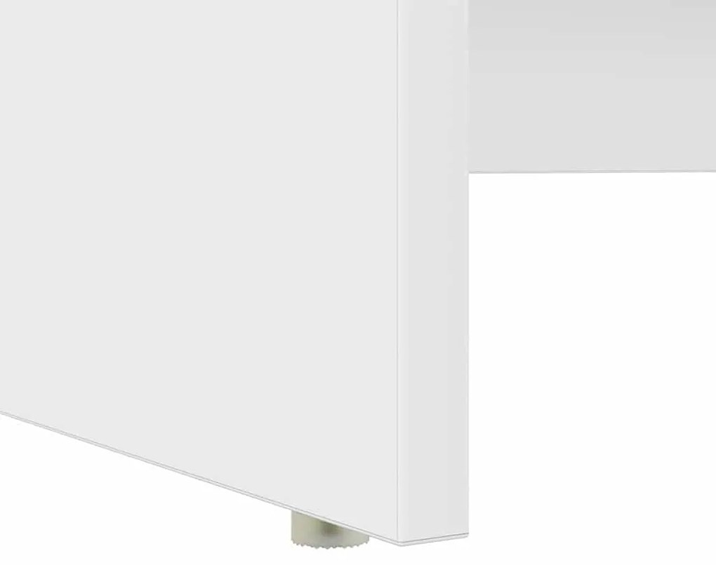 Mesa com Armazenamento Branca 120.5x44x88.5 cm Madeira Reconstituída