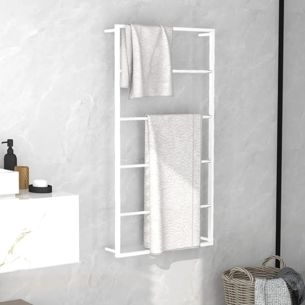 336121 vidaXL Toalheiro 60x10x116 cm aço branco