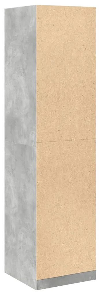 Roupeiro 50x50x200 cm contraplacado cinzento cimento