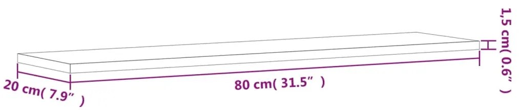 Prateleiras p/ estante 4pcs derivados de madeira cinza cimento